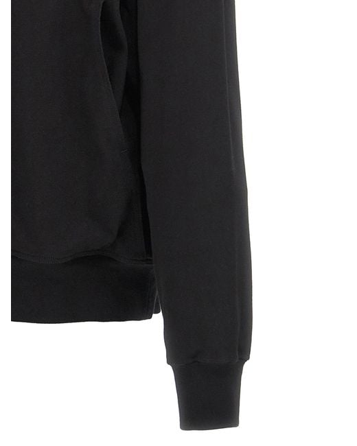 Rick Owens Black Zipped Windbreaker Hoodie for men