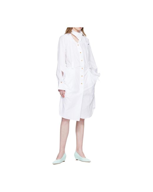 Vivienne Westwood White Drunken Shirt Dress