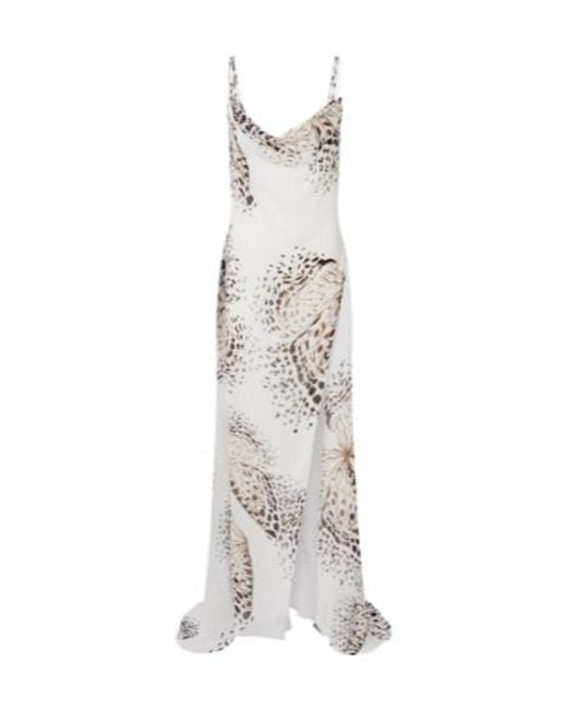 Blumarine White Floral Maxi Dress