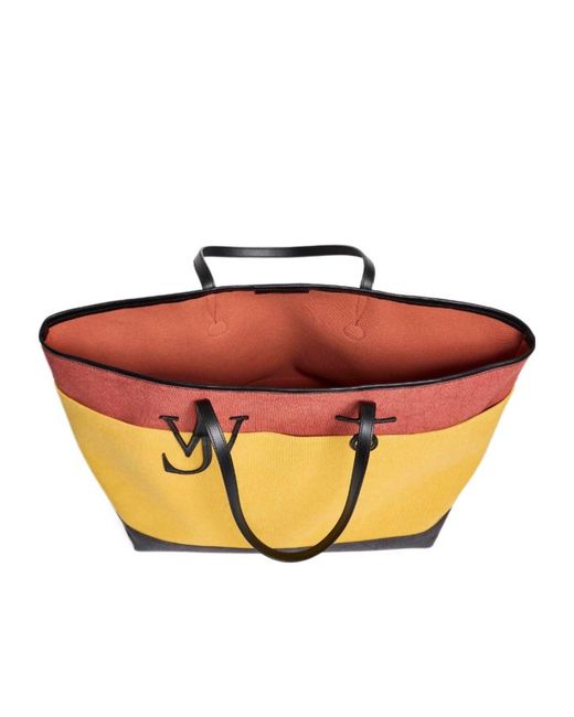 J.W. Anderson Yellow Xl Anchor Canvas Leather Tote
