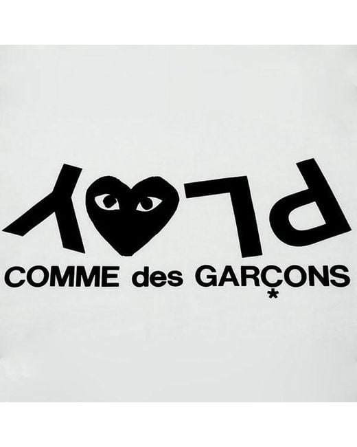 COMME DES GARÇONS PLAY White Round-Necked Logo T-Shirt for men