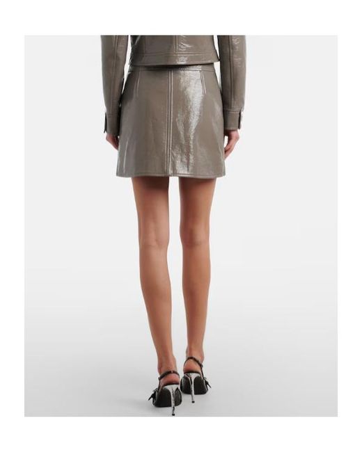 Courreges Gray Vinyl Miniskirt
