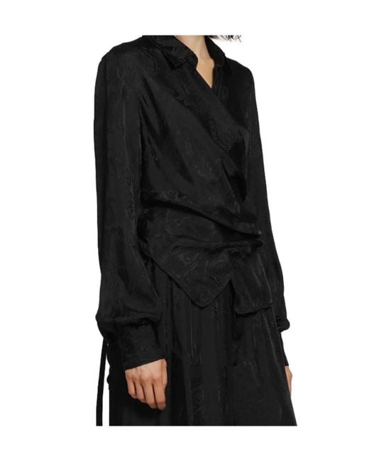 Ann Demeulemeester Black Long Sleeve Shirt