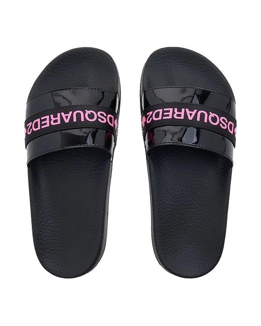 DSquared² Multicolor Logo Strap Slippers