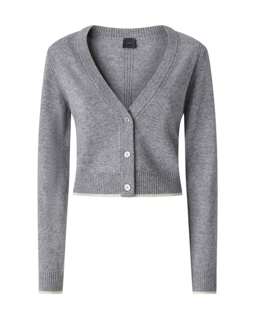 Pinko Gray Cropped Cardigan