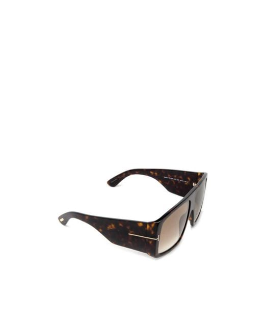 Tom Ford Metallic Eyewear Raven Square Frame Sunglasses for men