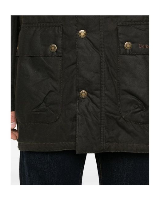 Barbour Black Logo Detailed Hooded Parka for men