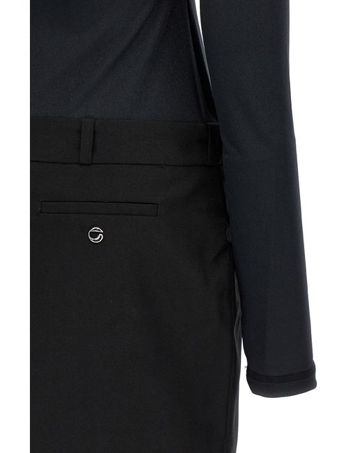 Coperni Black Hybrid Tailored Dress