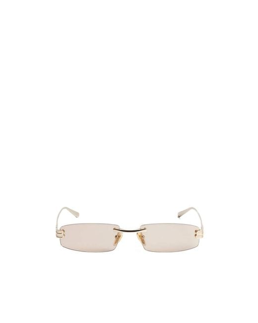 Balenciaga White Gossip S Rectangular Sunglasses for men