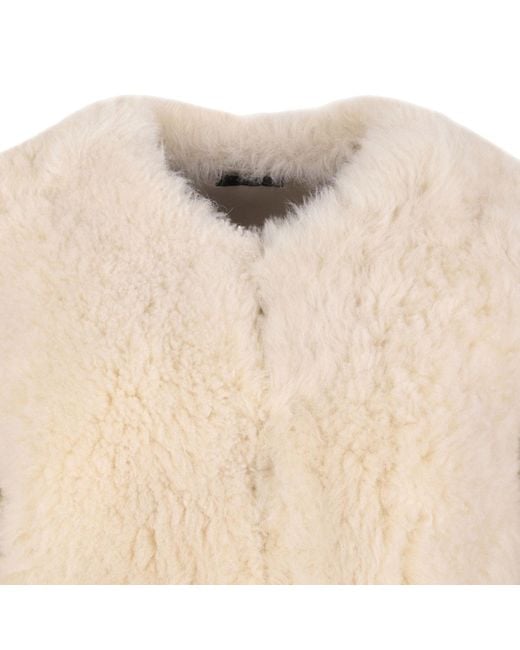 Tom Ford Natural Crewneck Long-Sleeved Coat