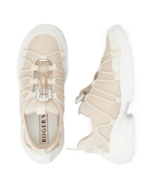 Roger Vivier White Viv' Zag Sneakers