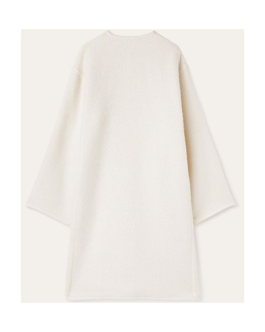 Loro Piana White Single-Breasted Coat