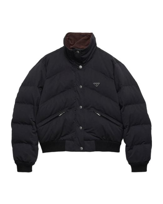 Prada Blue Quilted Down Jacket