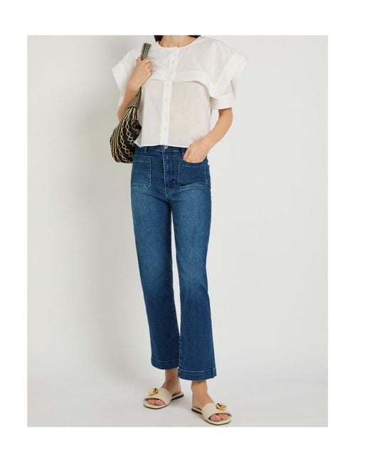 FRAME Blue Le Sleek Straight-Leg Jeans