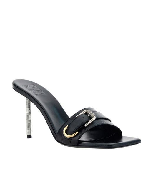 Givenchy Black Buckle-Detailed Slip-On Sandals