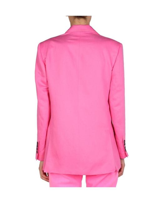 MSGM Pink Single Breasted Long Sleeved Blazer