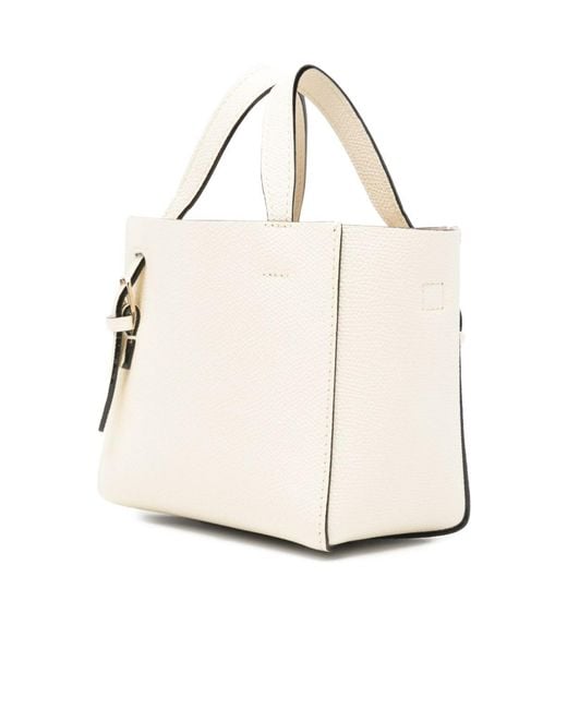 Valextra Natural Top Handle Shoulder Bag