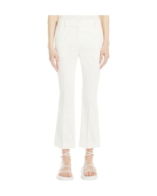Sportmax White Classe Mini Flared Trousers