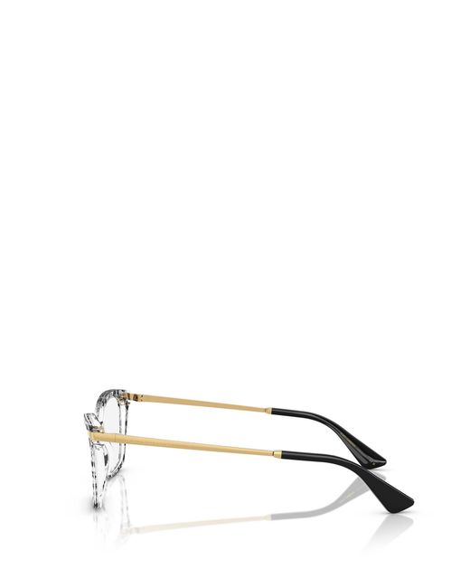 Dolce & Gabbana White Eyewear Rectangular Frame Glasses