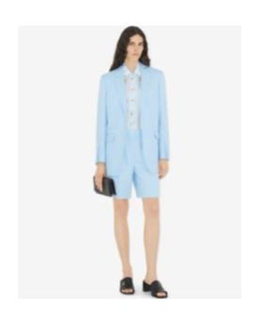 Burberry Blue Single Breasted Tailored Blazer