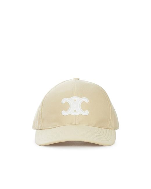 Céline White Triomphe Baseball Cap
