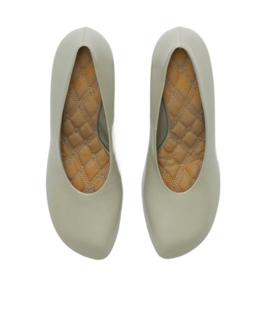 Burberry White Almond-Toe Slip-On Pumps