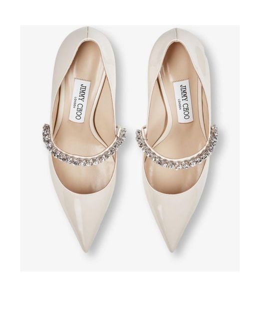 Jimmy Choo White Bing 65 Pointed High Heels