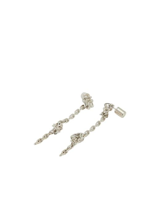 Jil Sander White Pendant Earrings