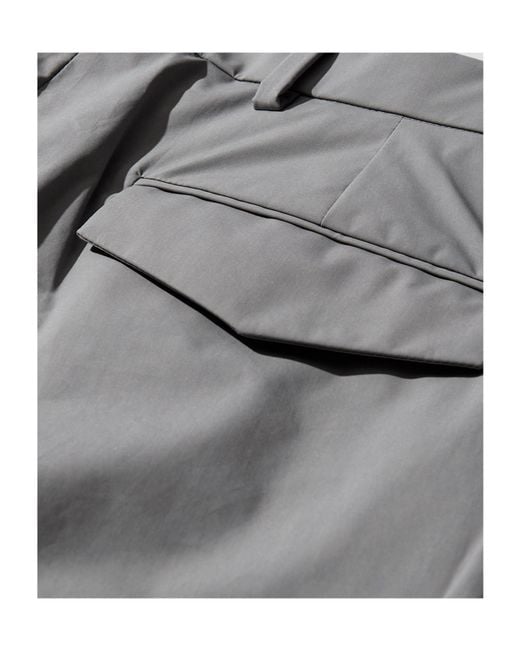 Rier Gray Casual Pants With Belt Loops for men