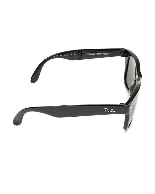Ray-Ban White Wayfarer Folding Square Frame Sunglasses for men
