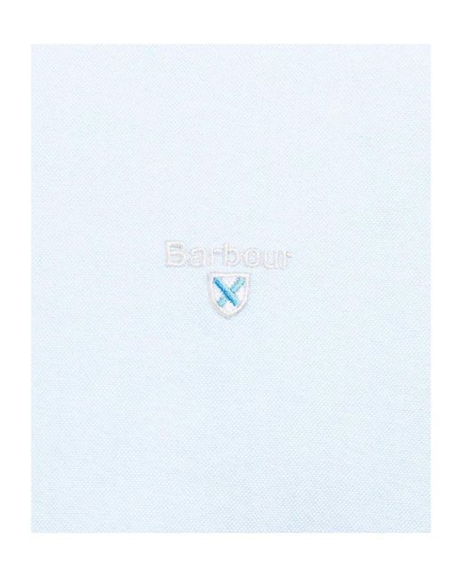 Barbour Blue Button-Down Plain Shirt for men