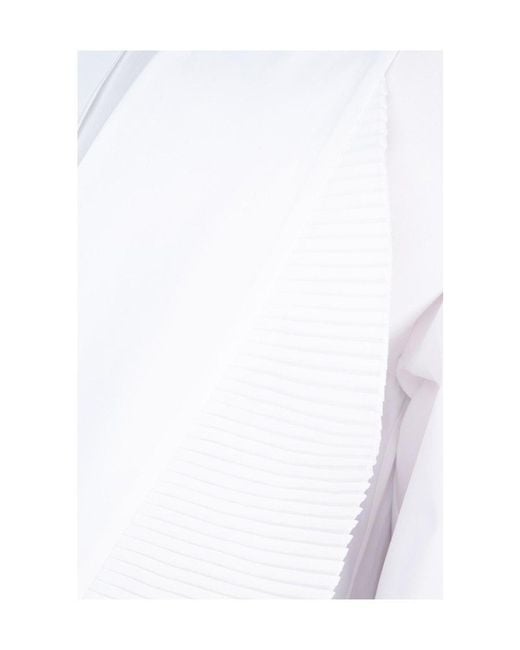 Givenchy White Scarf-Neck Poplin Blouse