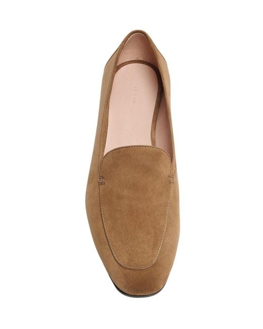 The Row Brown Adam Two Almond-Toe Flat Shoes