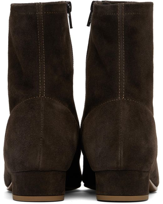 By Far Brown Este Suede Ankle Boots