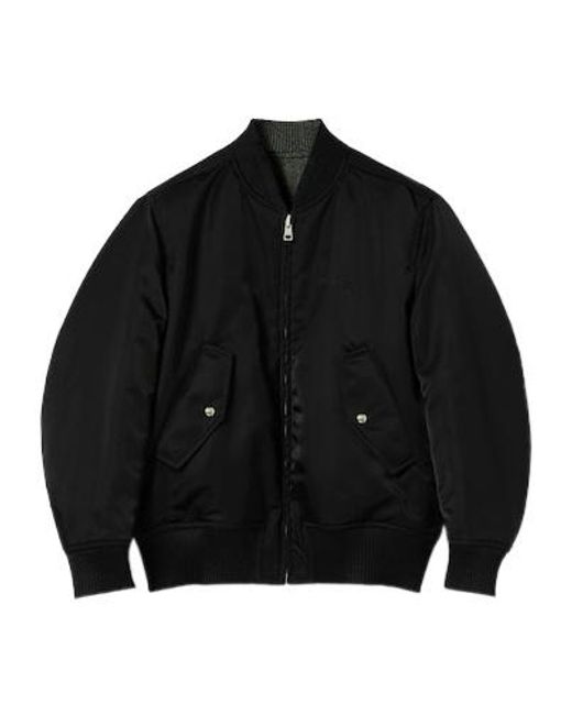 Gucci Gray Herringbone Mouliné Bomber Jacket for men