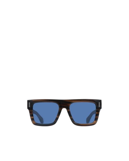 Ferragamo Blue Rectangular Sunglasses for men