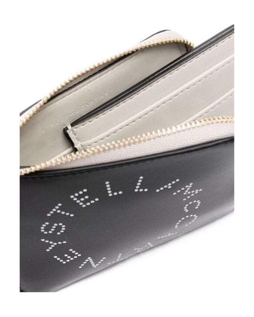 Stella McCartney Black Logo Perforated Card Holder