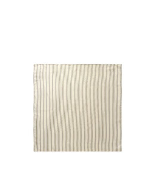 Totême Natural Striped Silk Scarf