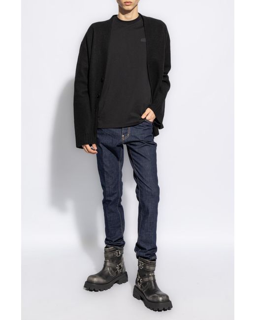 DSquared² Blue Cool Guy Logo-Patch Jeans for men