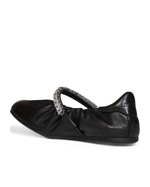 Jimmy Choo Black Pleated Flats
