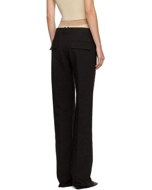 The Row Black Selvie Low Rise Straight Leg Trousers