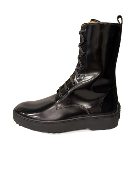 Tod's Black Leather Boots