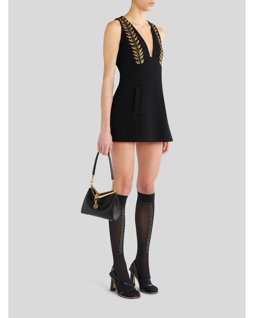 Etro Black Vela Mini Shoulder Bag