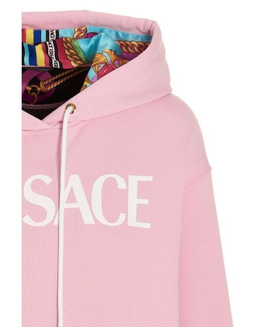 Versace Pink Ventagli Hoodie