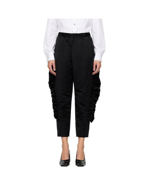 Comme des Garçons Black Casual Pants With An Elastic Waistband