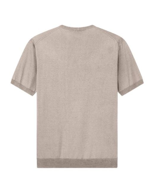 Giorgio Armani White Embroidered Logo T-Shirt for men