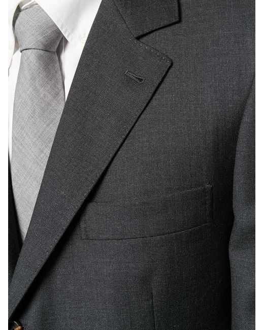 Brunello Cucinelli Black Single-Breasted Tailored Blazer for men