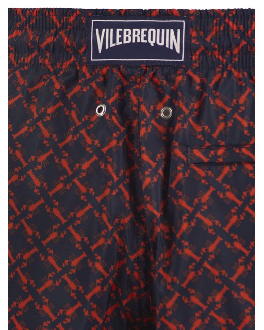 Vilebrequin Red Elastic Waist Swimming Trunks for men