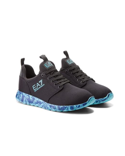EA7 Blue Logo Details Casual Sports Shoes for men