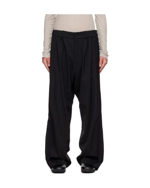 Kiko Kostadinov Black Casual Trousers With Belt Loops for men